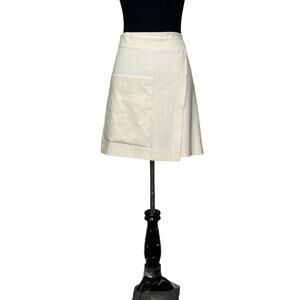 Halston Heritage Ivory Large Pocket Detail Mini Skirt size 12